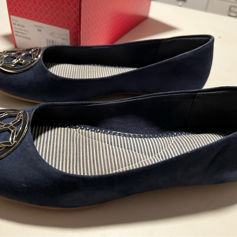 Kelly and Katie blue flats